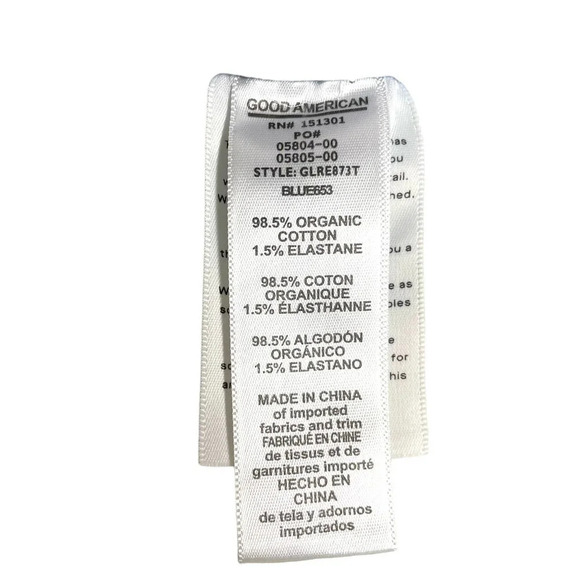 Good American Good Legs Raw Hem Skinny Jeans In Blue653 Plus Size 24 - Picture 11 of 12